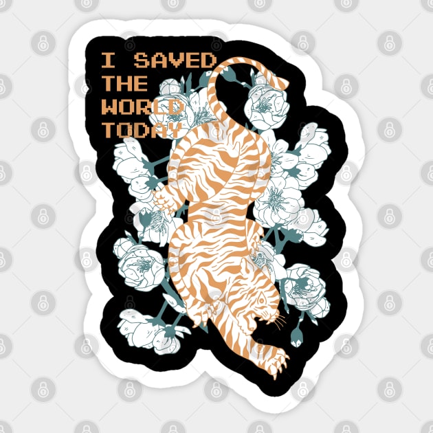 I save the world today Sticker by TEENIE DESIGN